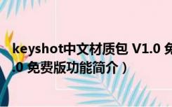 keyshot中文材质包 V1.0 免费版（keyshot中文材质包 V1.0 免费版功能简介）