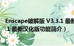 Enscape破解版 V3.3.1 最新汉化版（Enscape破解版 V3.3.1 最新汉化版功能简介）