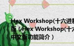 Hex Workshop(十六进制编辑器) V6.7.2.5284 绿色中文版（Hex Workshop(十六进制编辑器) V6.7.2.5284 绿色中文版功能简介）