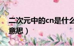 二次元中的cn是什么意思（二次元cn是什么意思）