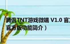 腾讯TNT游戏微端 V1.0 官方版（腾讯TNT游戏微端 V1.0 官方版功能简介）