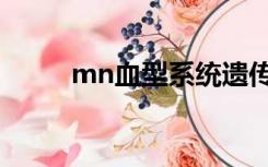 mn血型系统遗传方式（mn血型）