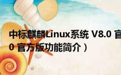 中标麒麟Linux系统 V8.0 官方版（中标麒麟Linux系统 V8.0 官方版功能简介）