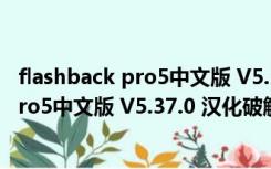 flashback pro5中文版 V5.37.0 汉化破解版（flashback pro5中文版 V5.37.0 汉化破解版功能简介）