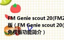 FM Genie scout 20(FM2020球探工具) V20.4.4 中文免费版（FM Genie scout 20(FM2020球探工具) V20.4.4 中文免费版功能简介）