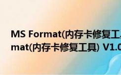 MS Format(内存卡修复工具) V1.0.407 最新版（MS Format(内存卡修复工具) V1.0.407 最新版功能简介）