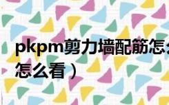 pkpm剪力墙配筋怎么看（pkpm剪力墙配筋怎么看）