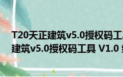 T20天正建筑v5.0授权码工具 V1.0 绿色免费版（T20天正建筑v5.0授权码工具 V1.0 绿色免费版功能简介）