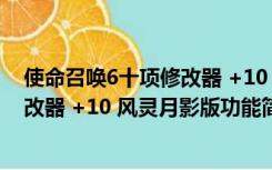 使命召唤6十项修改器 +10 风灵月影版（使命召唤6十项修改器 +10 风灵月影版功能简介）