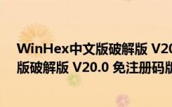 WinHex中文版破解版 V20.0 免注册码版（WinHex中文版破解版 V20.0 免注册码版功能简介）