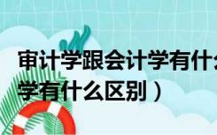 审计学跟会计学有什么区别吗（审计学跟会计学有什么区别）