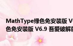 MathType绿色免安装版 V6.9 吾爱破解版（MathType绿色免安装版 V6.9 吾爱破解版功能简介）