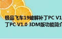 极品飞车19破解补丁PC V1.0 3DM版（极品飞车19破解补丁PC V1.0 3DM版功能简介）