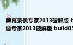 屏幕录像专家2013破解版 build0528 免费破解版（屏幕录像专家2013破解版 build0528 免费破解版功能简介）