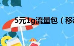 5元1g流量包（移动流量卡5元包5g）