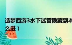 造梦西游3水下迷宫隐藏副本怎么进（造梦西游3隐藏副本怎么进）