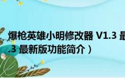 爆枪英雄小明修改器 V1.3 最新版（爆枪英雄小明修改器 V1.3 最新版功能简介）