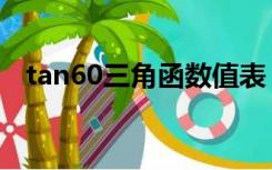 tan60三角函数值表（三角函数tan60度）