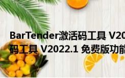 BarTender激活码工具 V2022.1 免费版（BarTender激活码工具 V2022.1 免费版功能简介）