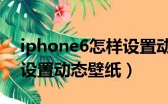 iphone6怎样设置动态壁纸（iphone6怎么设置动态壁纸）