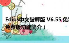 Edius中文破解版 V6.55 免费版（Edius中文破解版 V6.55 免费版功能简介）