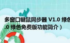 多窗口键鼠同步器 V1.0 绿色免费版（多窗口键鼠同步器 V1.0 绿色免费版功能简介）