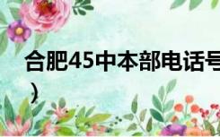 合肥45中本部电话号码（合肥45中本部地址）