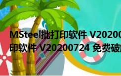 MSteel批打印软件 V20200724 免费破解版（MSteel批打印软件 V20200724 免费破解版功能简介）