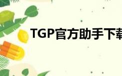 TGP官方助手下载（tga游戏助手）