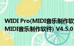 WIDI Pro(MIDI音乐制作软件) V4.5.0 中文版（WIDI Pro(MIDI音乐制作软件) V4.5.0 中文版功能简介）