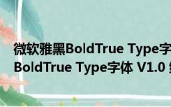 微软雅黑BoldTrue Type字体 V1.0 绿色免费版（微软雅黑BoldTrue Type字体 V1.0 绿色免费版功能简介）