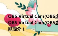 OBS Virtual Cam(OBS虚拟摄像头插件) V2.0.4 官方版（OBS Virtual Cam(OBS虚拟摄像头插件) V2.0.4 官方版功能简介）