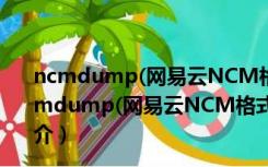 ncmdump(网易云NCM格式转换器) V1.0.1.0 免费版（ncmdump(网易云NCM格式转换器) V1.0.1.0 免费版功能简介）