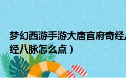 梦幻西游手游大唐官府奇经八脉加点攻略（梦幻西游大唐奇经八脉怎么点）