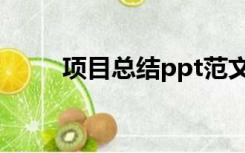 项目总结ppt范文（ppt工作总结）