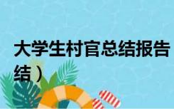 大学生村官总结报告（大学生村官聘期工作总结）