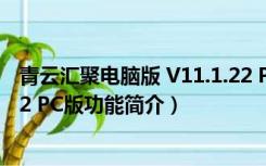 青云汇聚电脑版 V11.1.22 PC版（青云汇聚电脑版 V11.1.22 PC版功能简介）