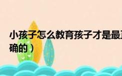 小孩子怎么教育孩子才是最正确的（怎么教育孩子才是最正确的）