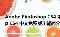 Adobe Photoshop CS4 中文免费版（Adobe Photoshop CS4 中文免费版功能简介）