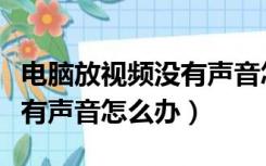 电脑放视频没有声音怎么办啊（电脑放视频没有声音怎么办）