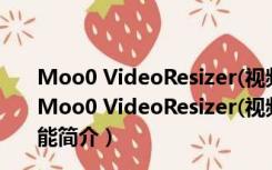 Moo0 VideoResizer(视频画质压缩工具) V1.29 绿色版（Moo0 VideoResizer(视频画质压缩工具) V1.29 绿色版功能简介）