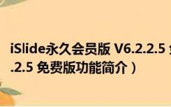 iSlide永久会员版 V6.2.2.5 免费版（iSlide永久会员版 V6.2.2.5 免费版功能简介）