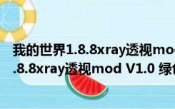 我的世界1.8.8xray透视mod V1.0 绿色免费版（我的世界1.8.8xray透视mod V1.0 绿色免费版功能简介）