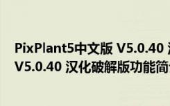 PixPlant5中文版 V5.0.40 汉化破解版（PixPlant5中文版 V5.0.40 汉化破解版功能简介）