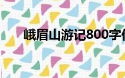 峨眉山游记800字作文（峨眉山游记）