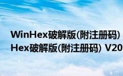 WinHex破解版(附注册码) V20.6 SR-1 吾爱破解版（WinHex破解版(附注册码) V20.6 SR-1 吾爱破解版功能简介）