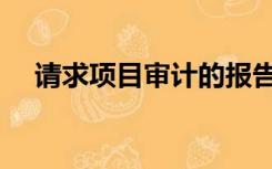 请求项目审计的报告（请求审计的报告）