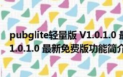 pubglite轻量版 V1.0.1.0 最新免费版（pubglite轻量版 V1.0.1.0 最新免费版功能简介）