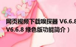 网页视频下载嗅探器 V6.6.8 绿色版（网页视频下载嗅探器 V6.6.8 绿色版功能简介）