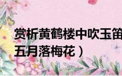 赏析黄鹤楼中吹玉笛,江城五月落梅花（江城五月落梅花）